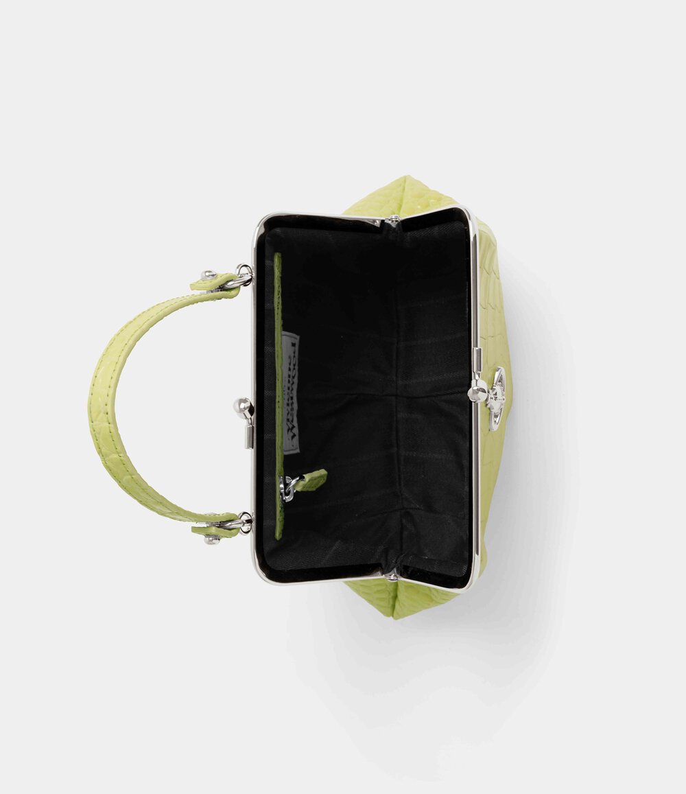 Vivienne Westwood Granny Frame Purse in Lime Green, view 3