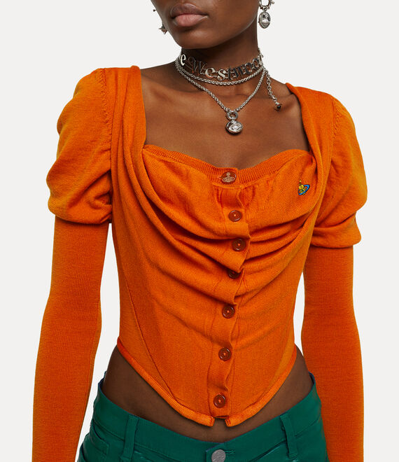 Bea Corset Cardigan in BURNT-ORANGE Vivienne Westwood®