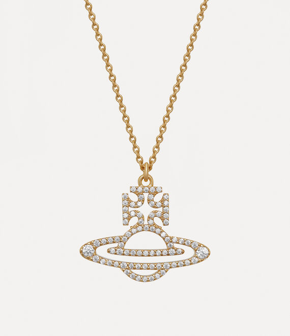Vivienne Westwood Trudy Pendant In Gold-white-cz