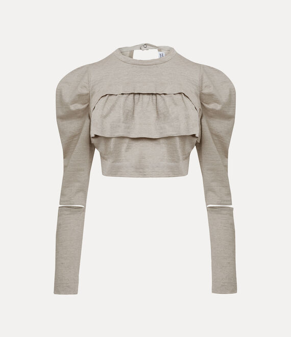 Shop Andreas Kronthaler Volant Top In Sand