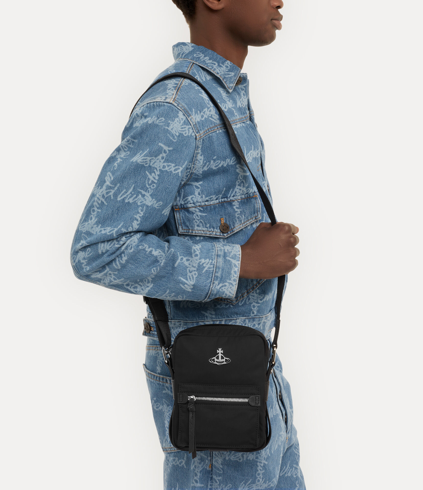 Jackson Small Crossbody Satchel in BLACK | Vivienne Westwood®