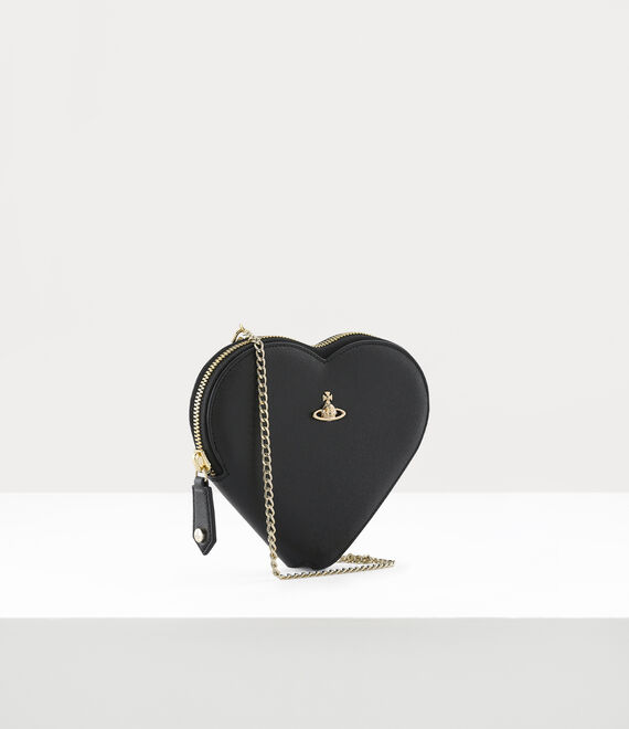 Vivienne Westwood 'new Heart' Crossbody Bag In Black