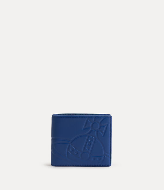 Vivienne Westwood Man. Billfold Wallet Nappa Leather Dark Blue One Size Men