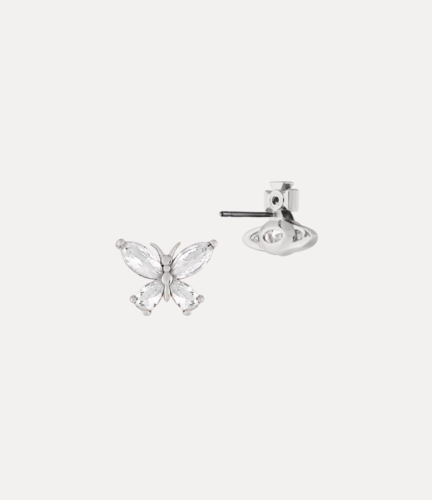 Elianne Earrings in PLATINUM-WHITE-CZ | Vivienne Westwood®
