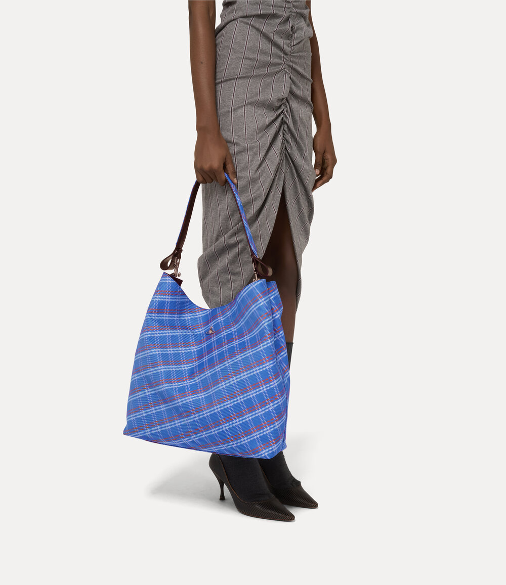 Vivienne Westwood Lottie Large Shoulder Bag in Blue, view 2