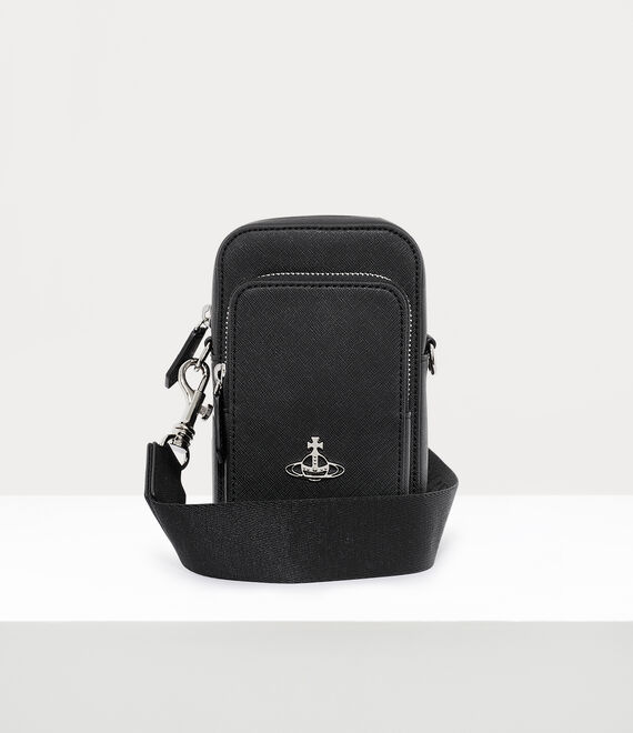 Vivienne Westwood Phone Crossbody Bag In Black