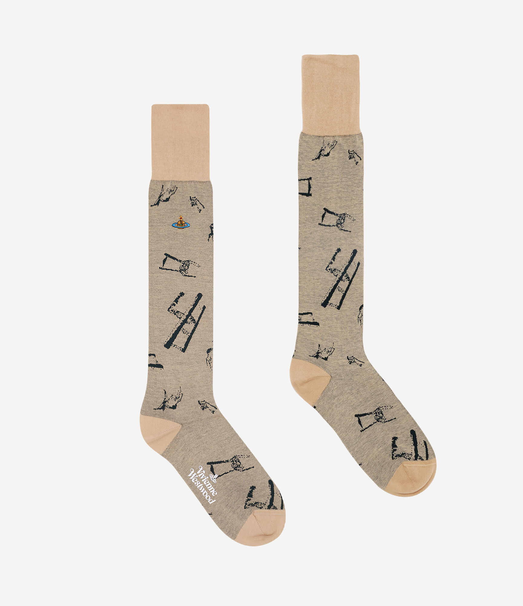 Deer Chair High Sock  large image number 2