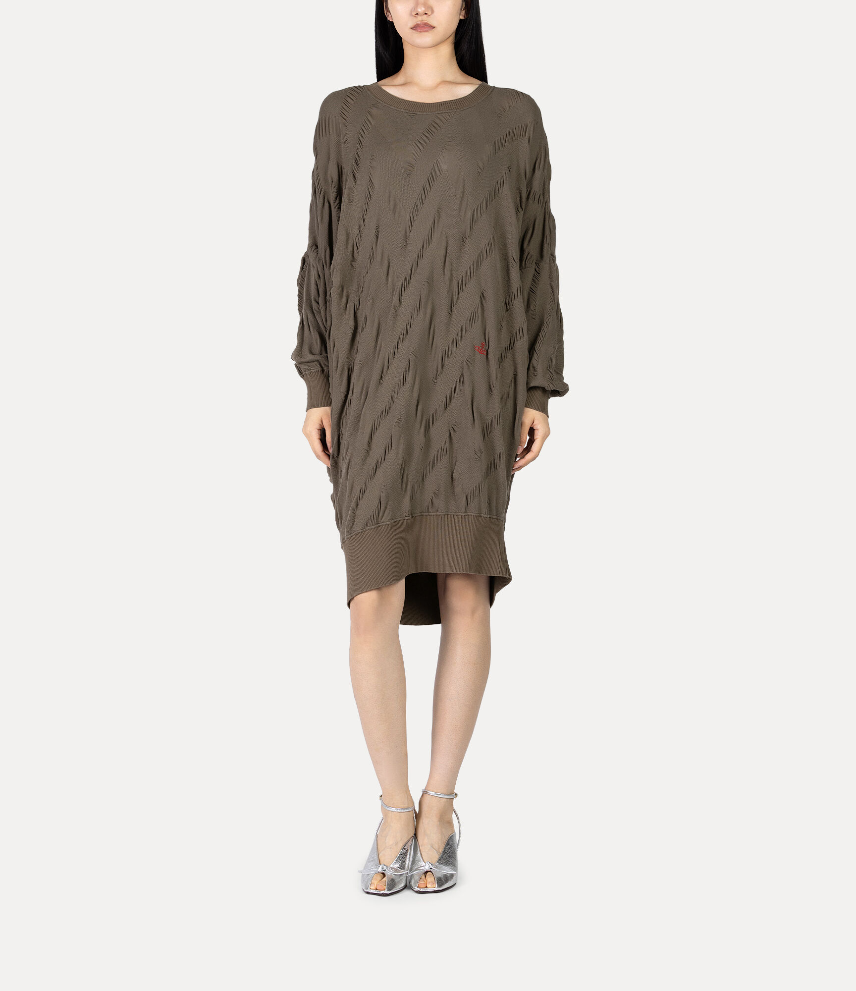 Zigzag See Through Drape Dress  large image number 2