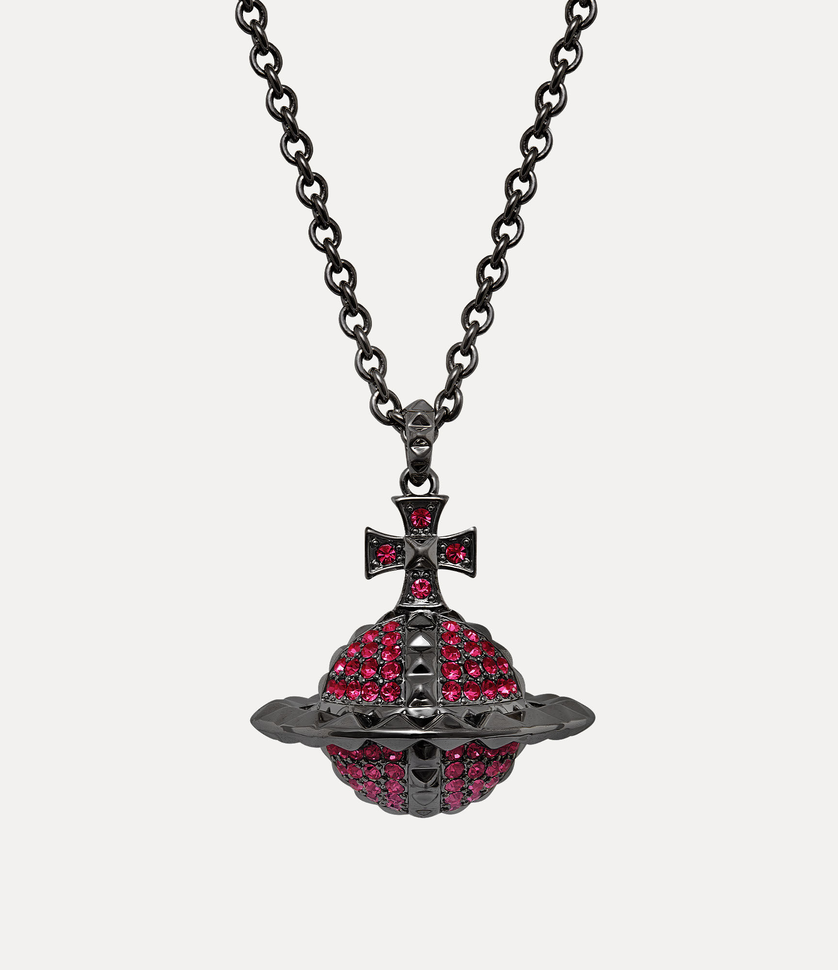 Vivienne Westwood Man. Mayfair Bas Relief Pendant Necklace In Gunmetal |  ModeSens