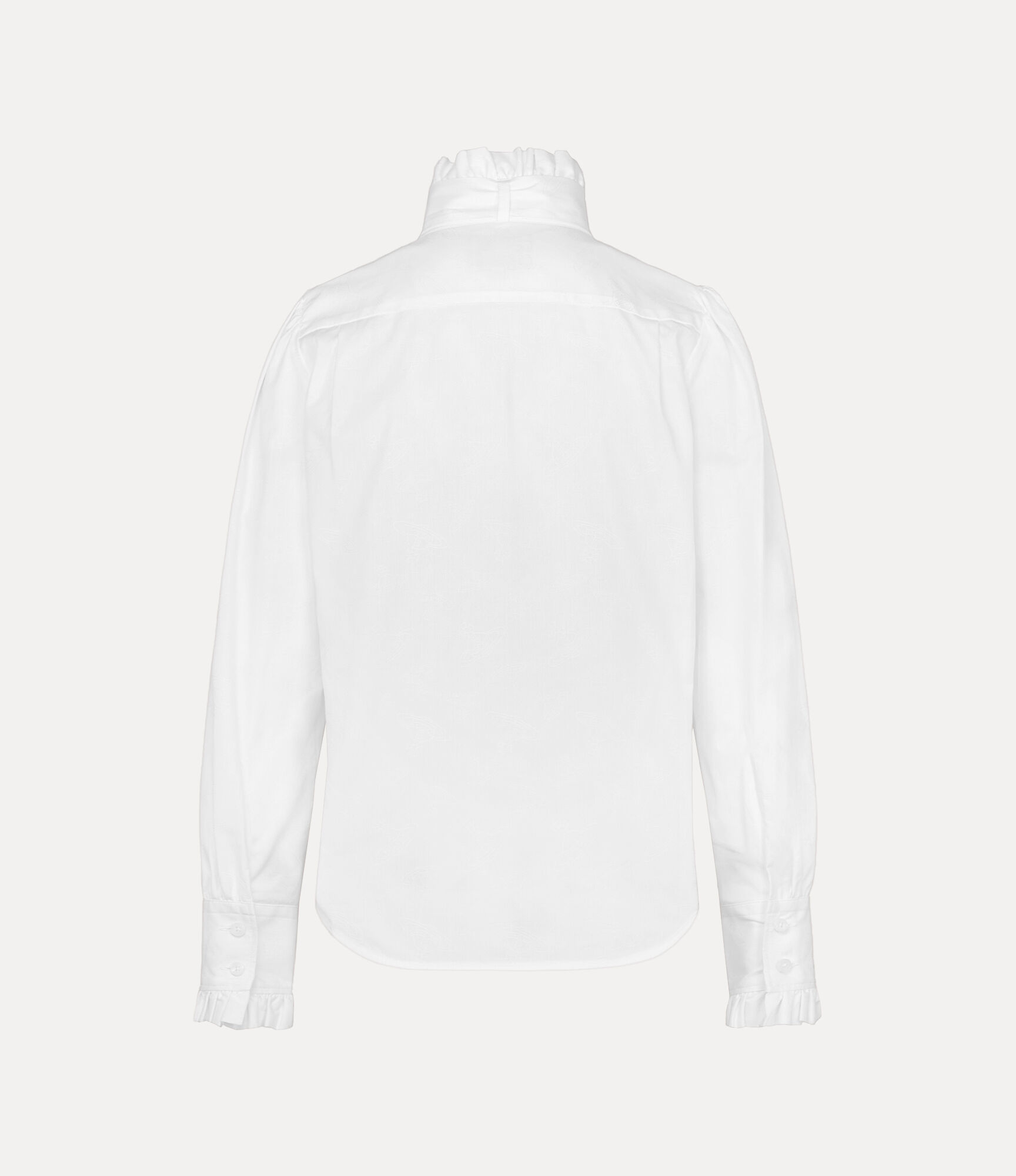 Orb Jacquard Frill Bow Shirt  large image number 5