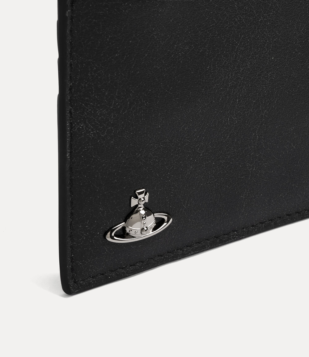 Vivienne Westwood Card Holder with Zip in Off Black, view 3