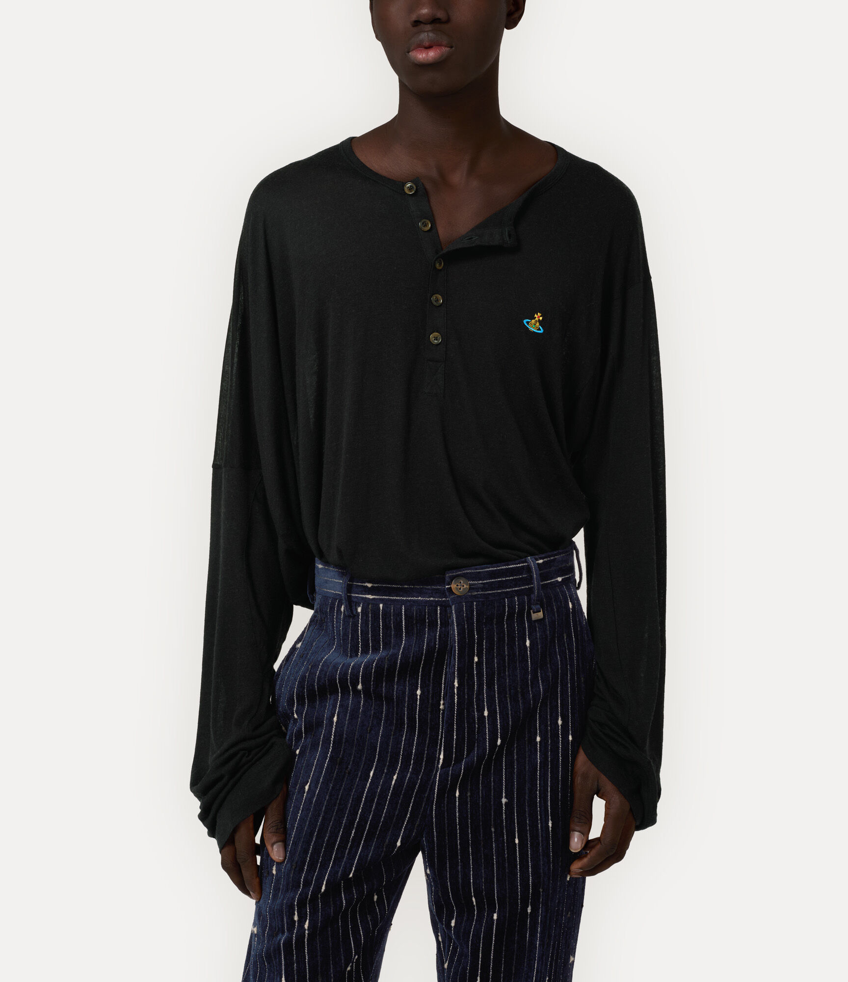 Long Sleeve Squiggle Henley  large image number 4