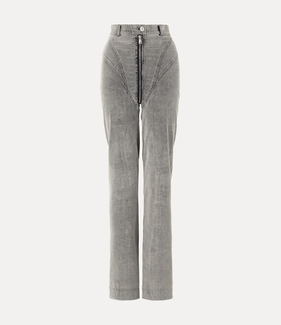 Vivienne Westwood Ant Jeans Washed Cord Denim Grey 38 Women