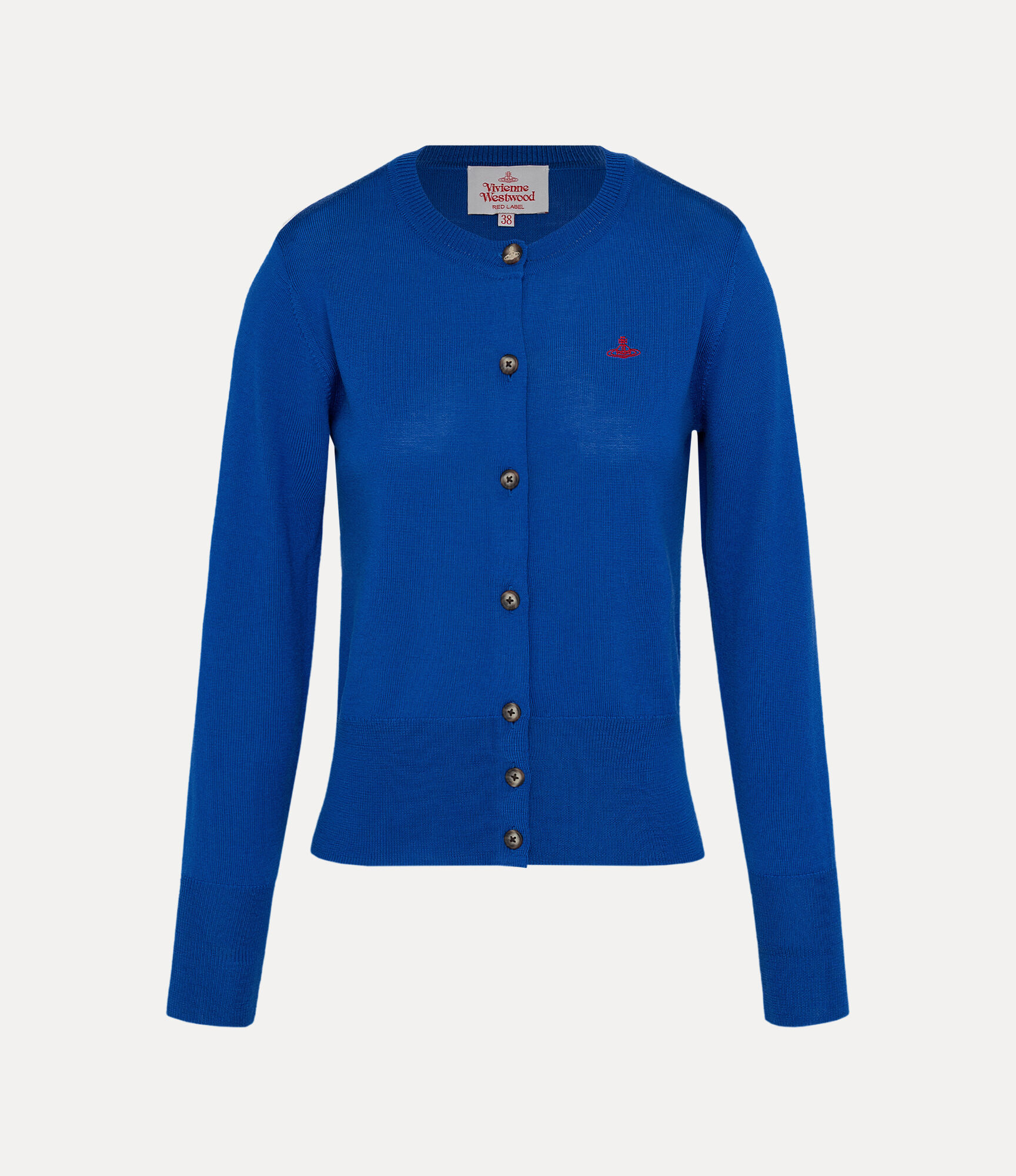 Fine Wool Basic Crew Cardigan