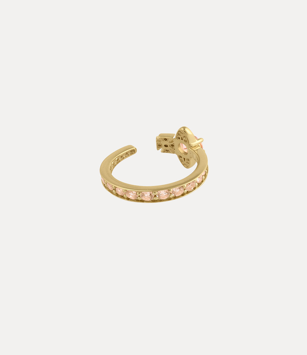 Vivienne Westwood Maitena Ring in Gold Peach Cz, view 3