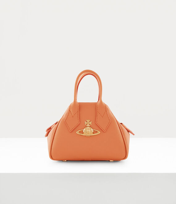 Vivienne Westwood Saffiano Mini Yasmine Handbag In Orange
