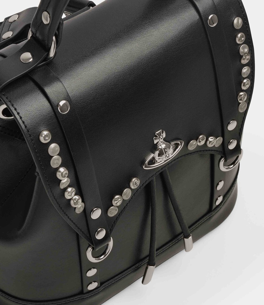 Vivienne Westwood Max Small Backpack in Black, view 6
