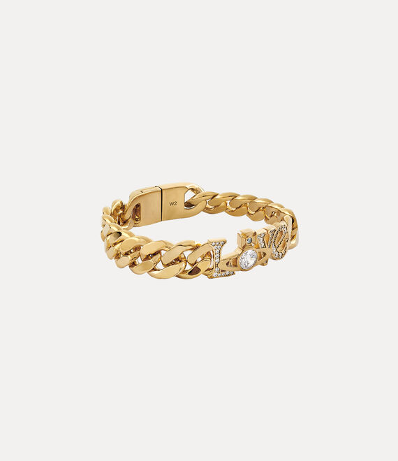 Shop Vivienne Westwood Roderica Bracelet In Gold-white-cz