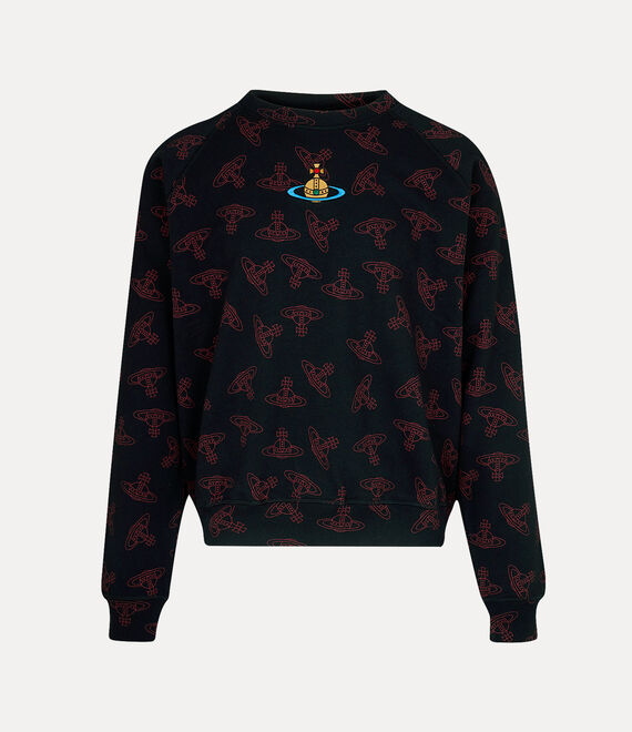 Vivienne Westwood Long-sleeve Cotton T-shirt With Orb Motif In Black / Red