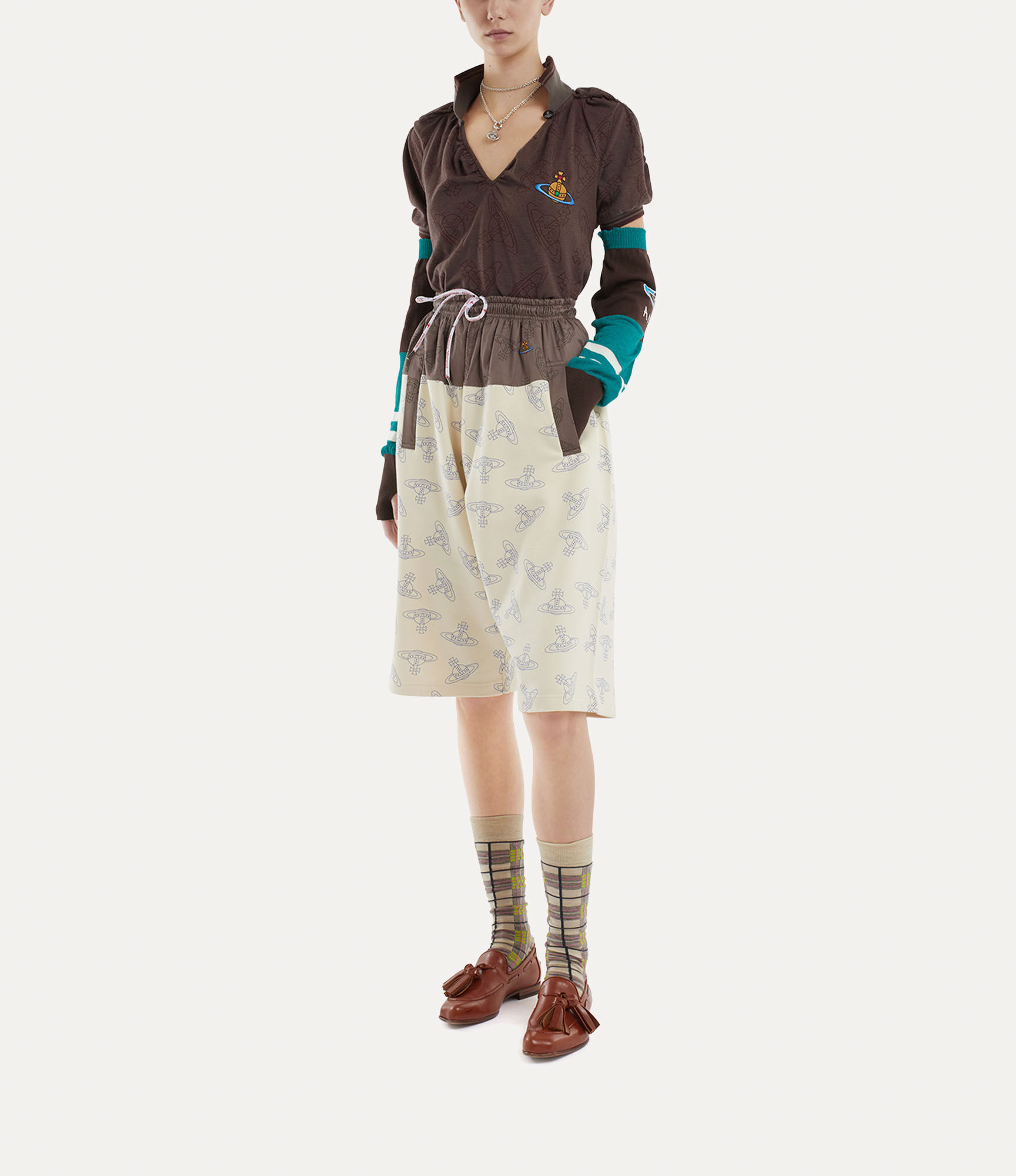 Frogging Arm Warmers in CACAOTEAL Vivienne Westwood®