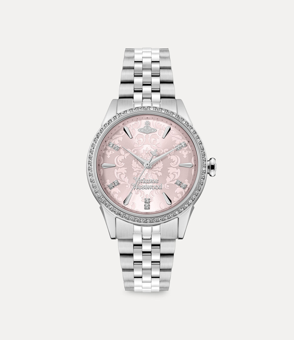 Vivienne Westwood Little Wallace Watch in Silver / Pink