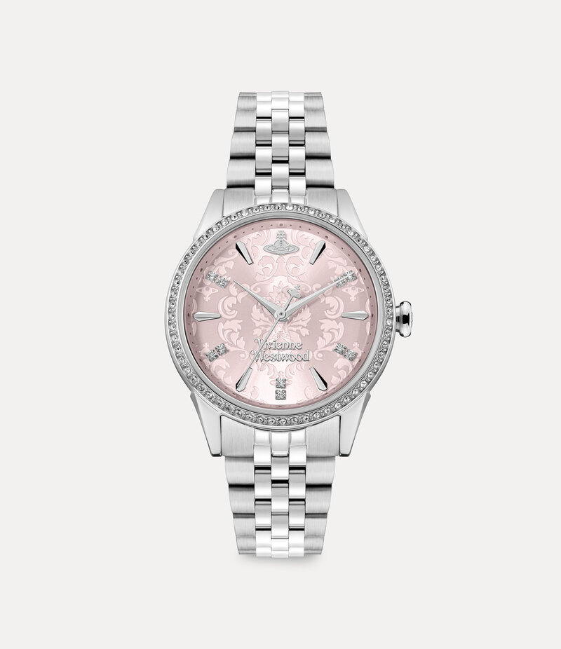 Vivienne Westwood Little Wallace Watch in Silver / Pink
