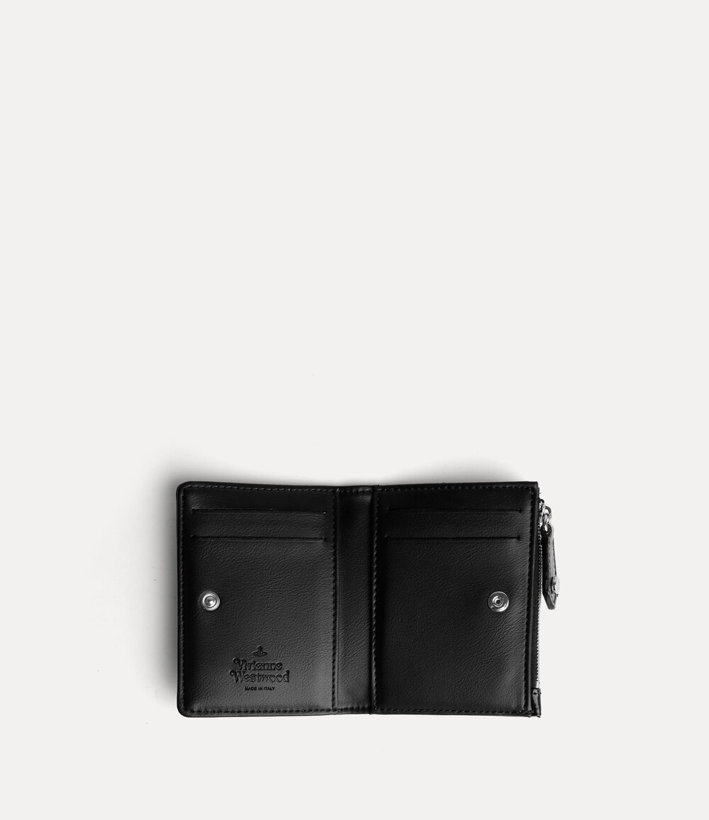 Vivienne Westwood Slim Flap Card Holder in Black, view 3