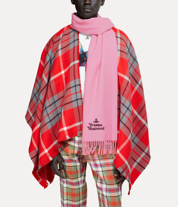 Embroidered Scarf in PINK | Vivienne Westwood®