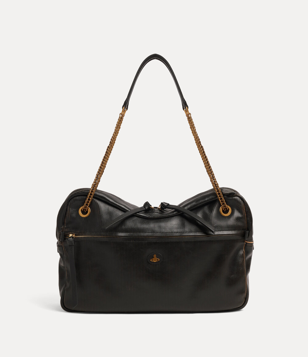 Vivienne Westwood Dolce Large Shoulder Bag in black beige