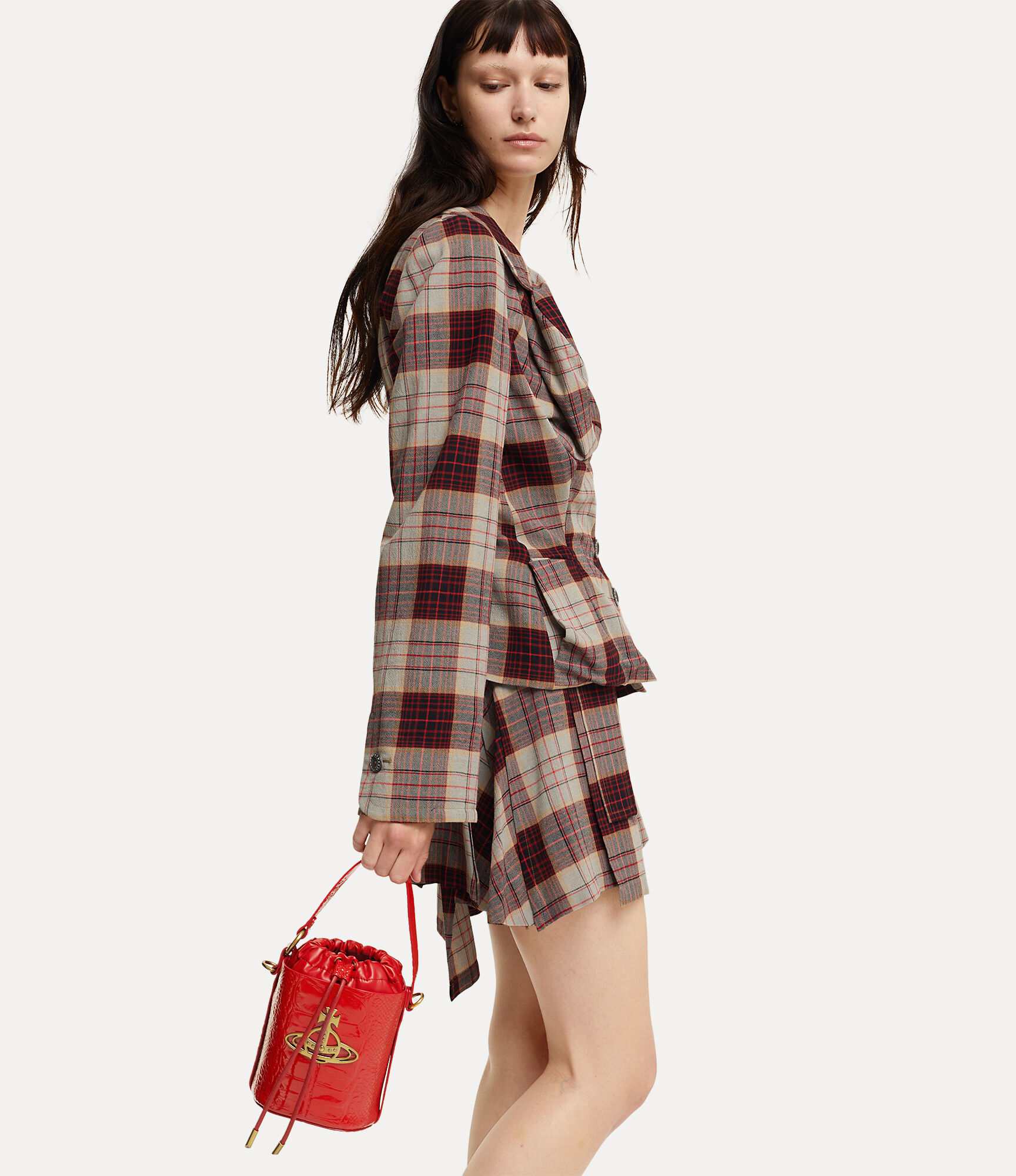 Daisy Drawstring Bucket Bag in RED | Vivienne Westwood®