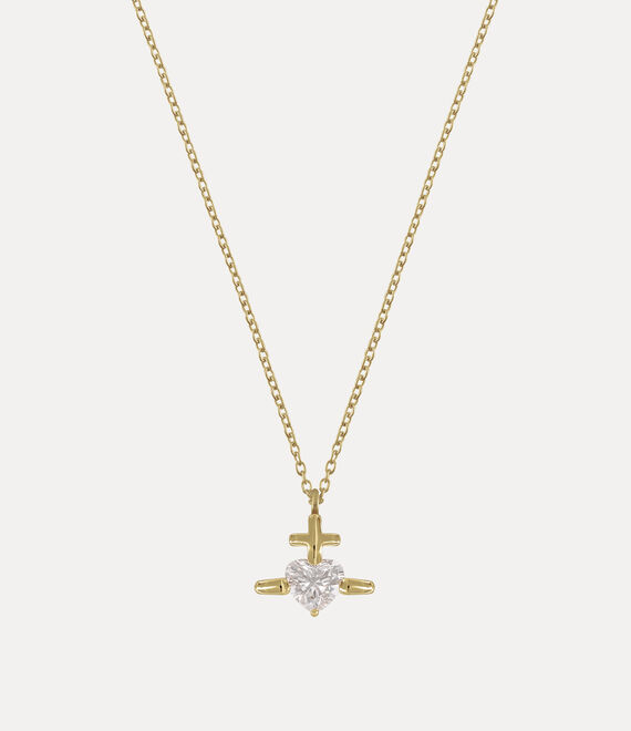 Valentine’s Gold Heart Pendant Necklace