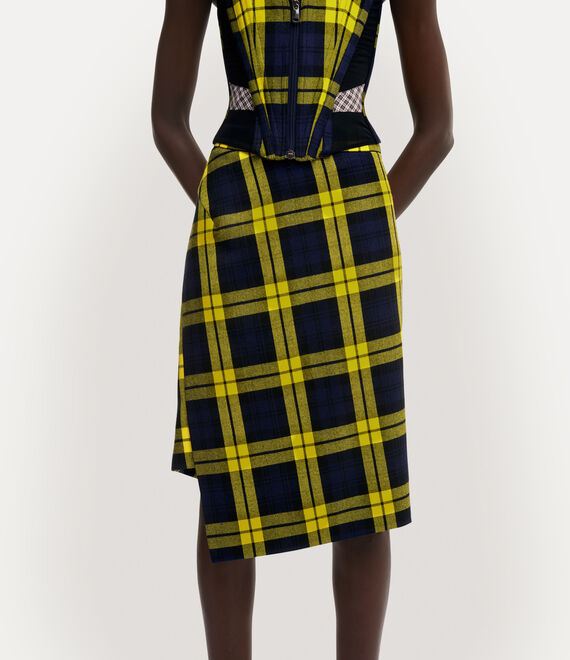 Midi Infinity Skirt in NAVY-YELLOW Vivienne Westwood®