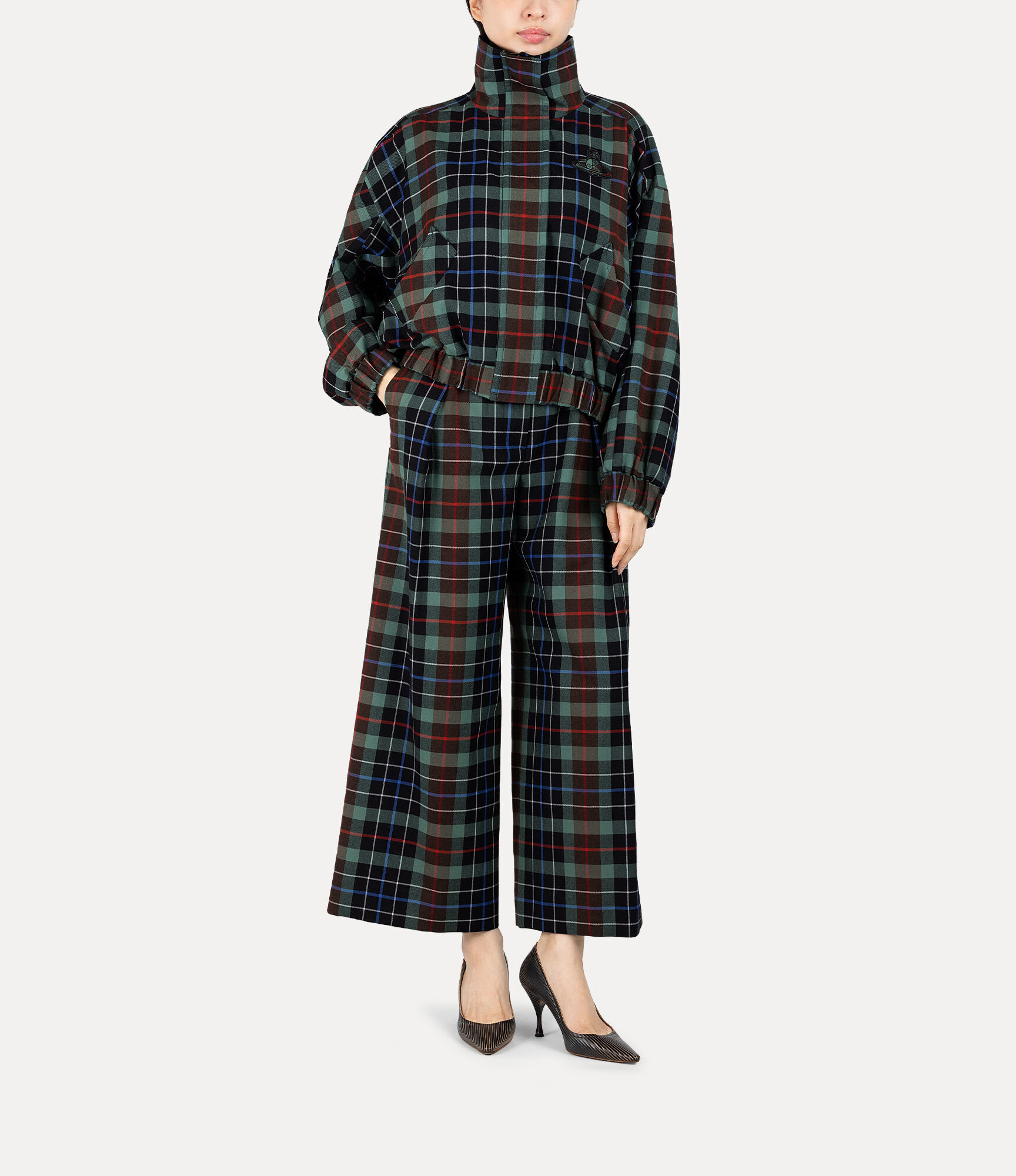 Tartan Check orb Patch Blouson  large image number 2