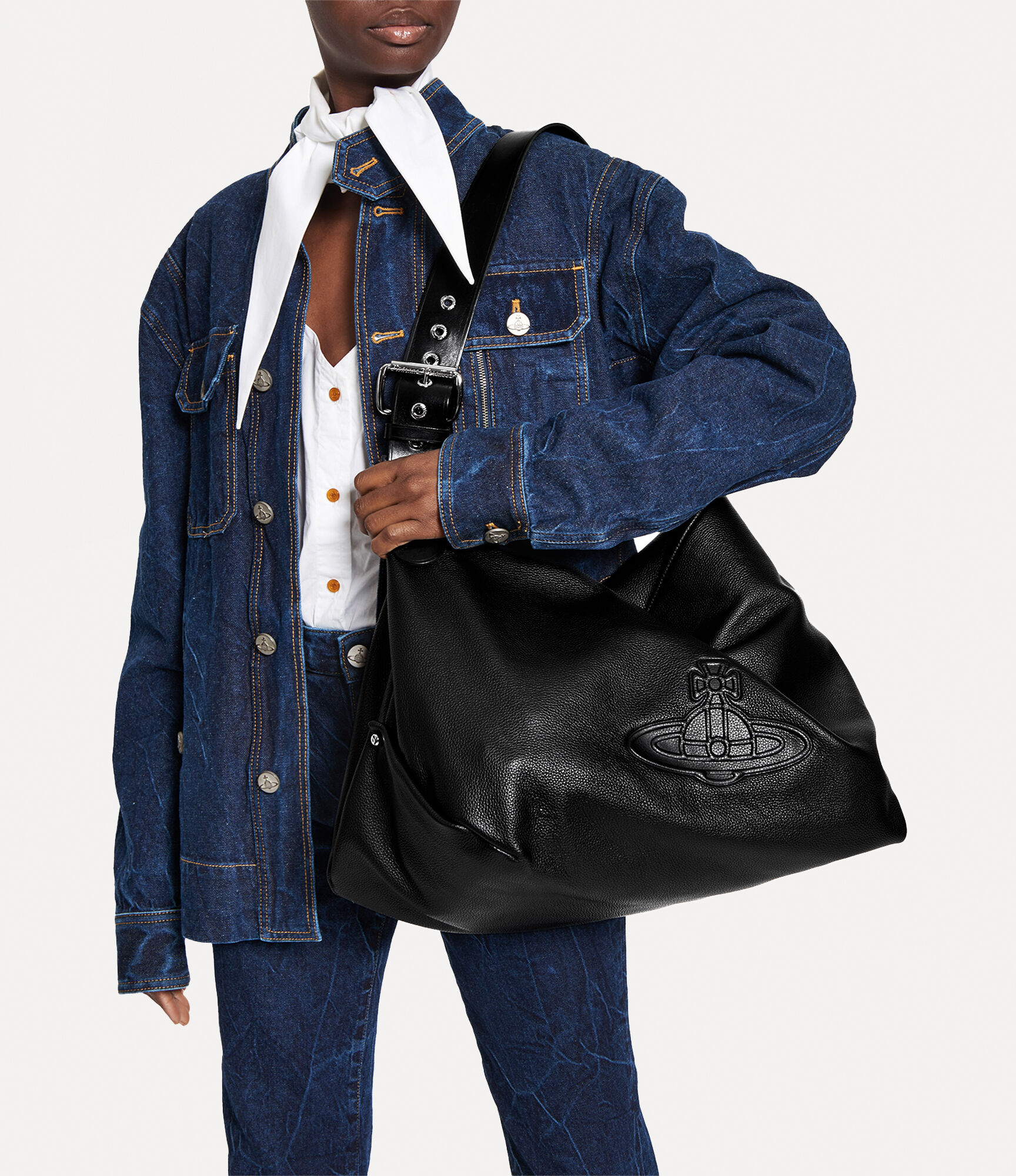 Maxime Large Shoulder Bag in Stone