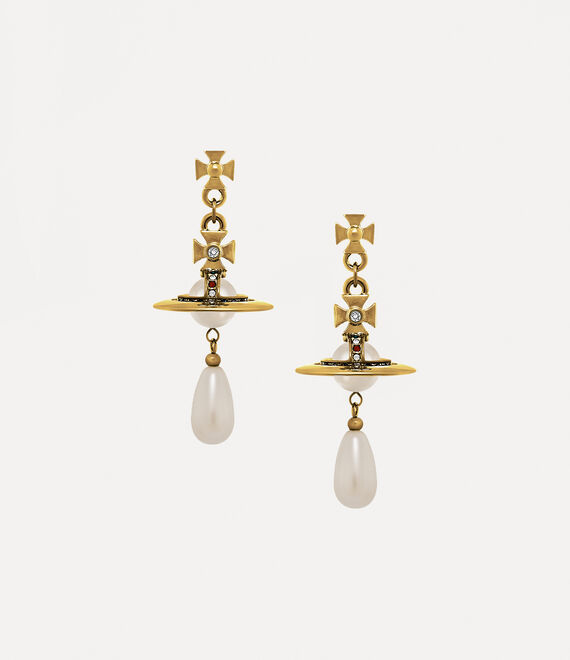 Vivienne Westwood Pearl Drop Earrings In Gold-pearl-multi