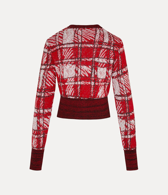 Scribble Check cardigan 5