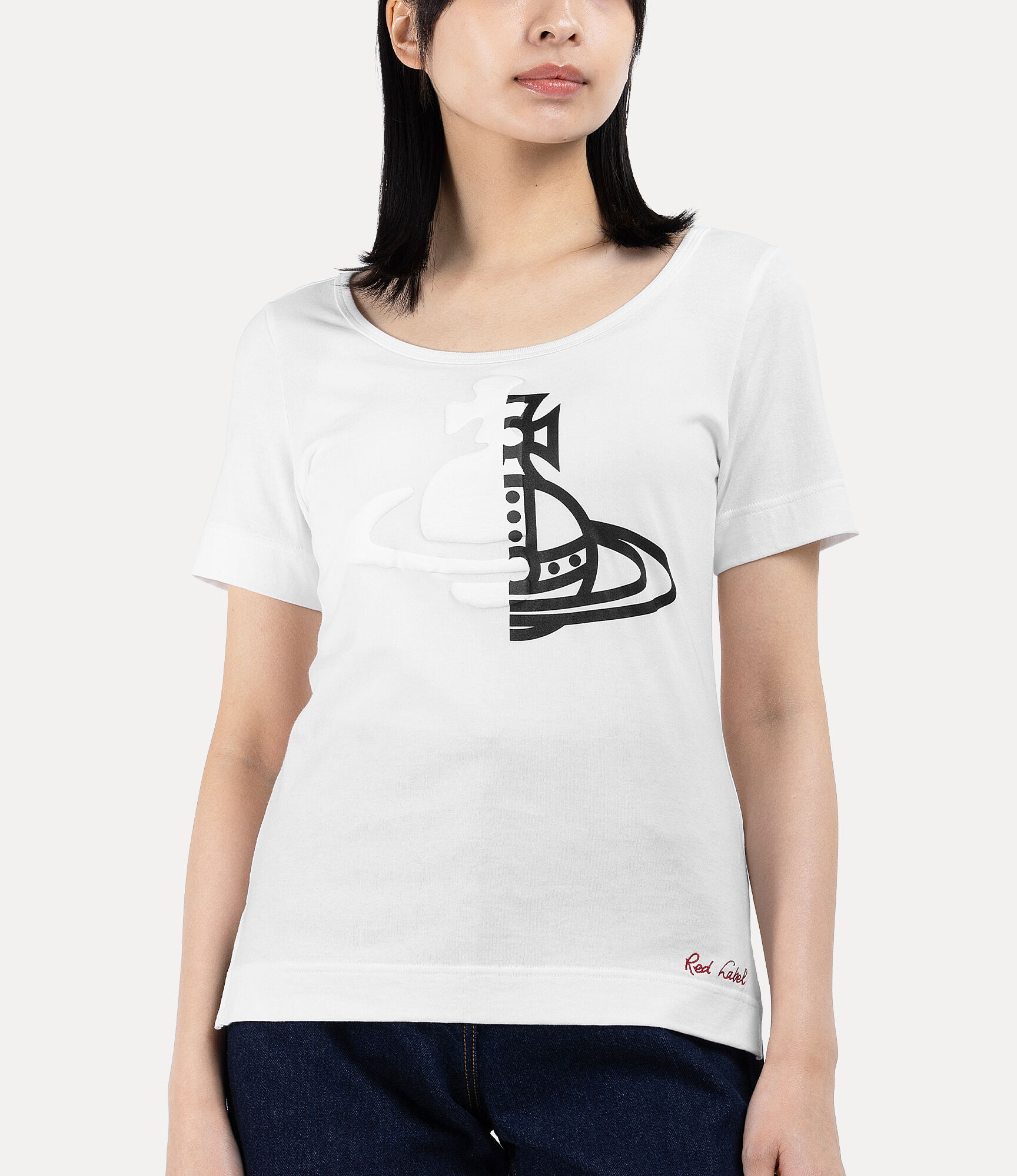 Half and Half Round T-shirt  large image number 4