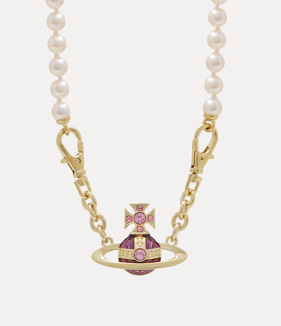 Vivienne Westwood Aã¯da Bas Relief Necklace Gold-rose Gold-rose Women