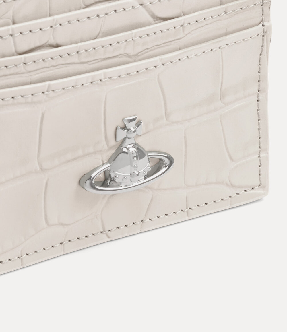 Vivienne Westwood Flat Card Holder in Pearl White, view 3