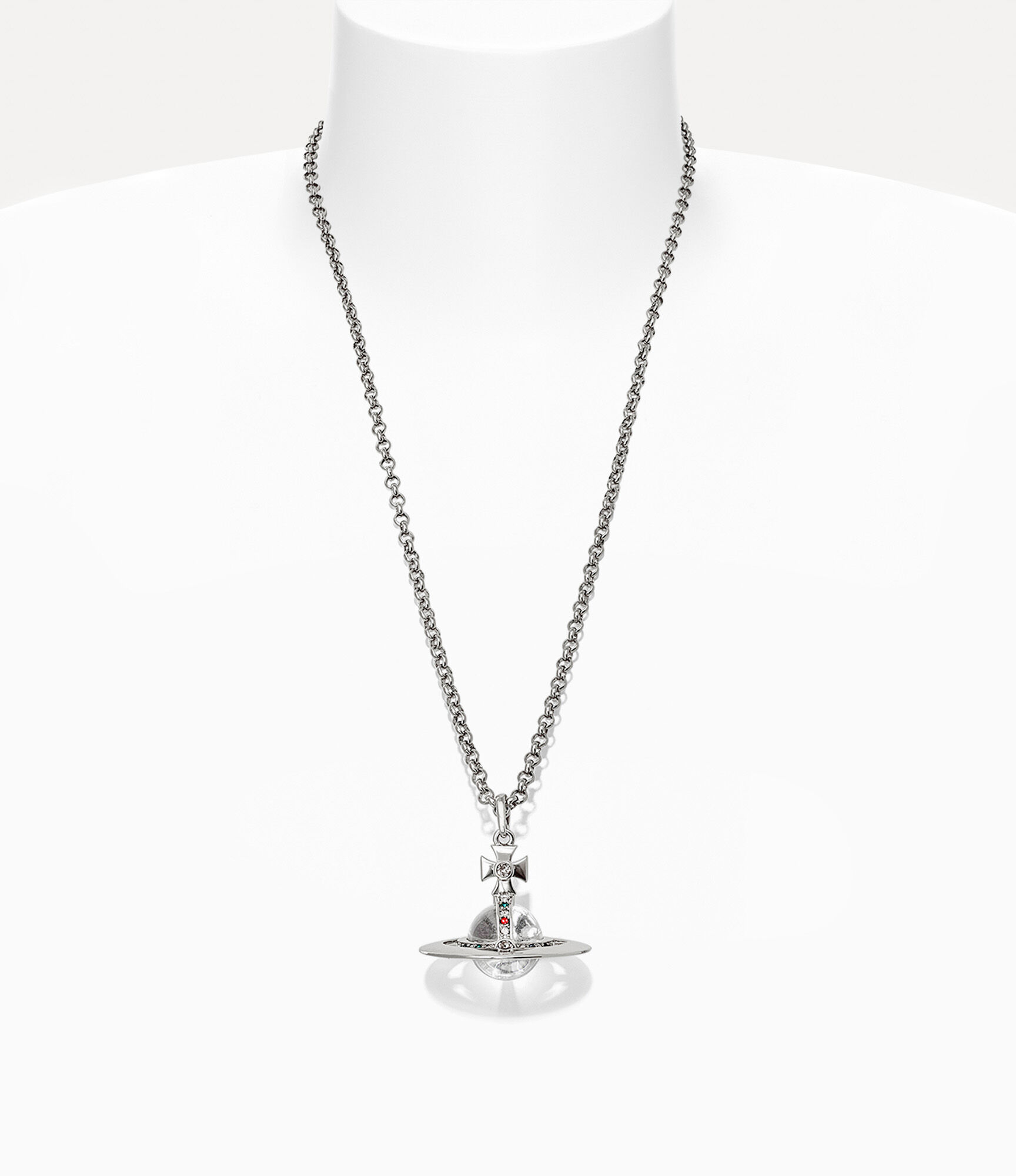 New Small Orb Pendant Necklace in PLATINUM | Vivienne Westwood®