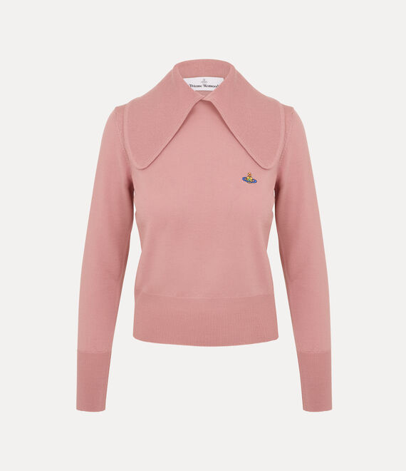 Vivienne Westwood Tie Bea Polo Jumper Wool Rose Xs Women In Pink