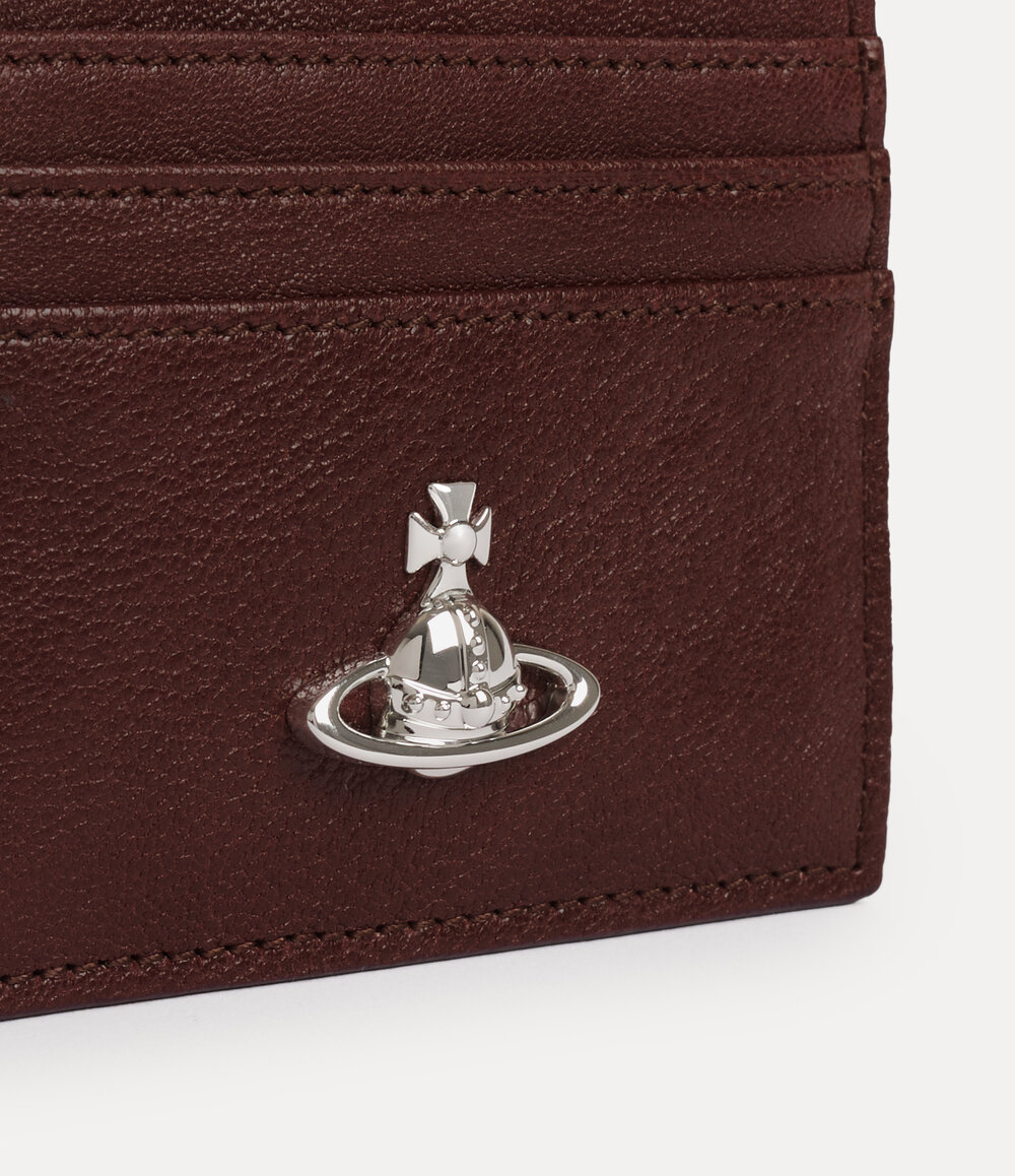 Vivienne Westwood Flat Card Holder in Chestnut, view 3
