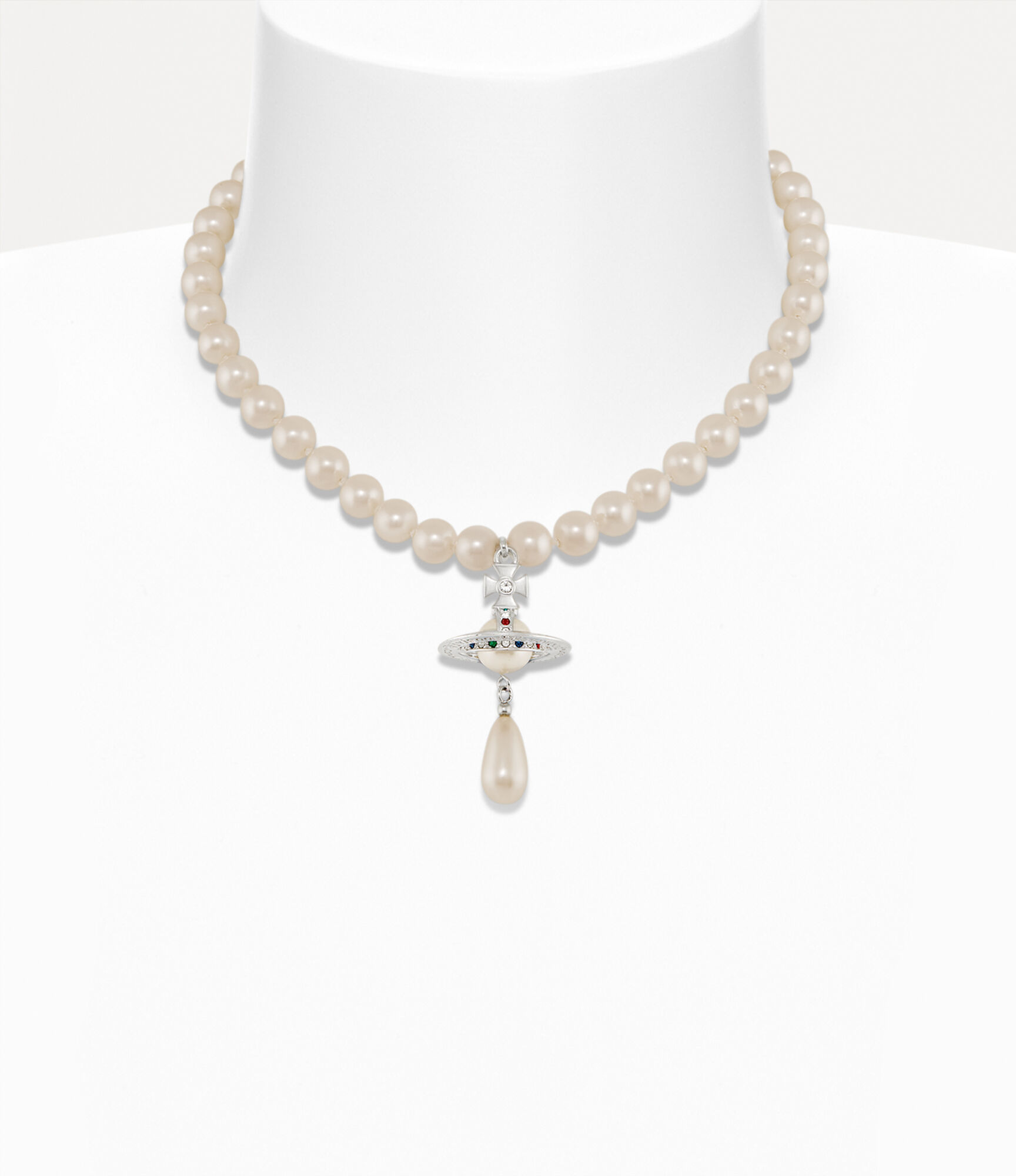 One Row Pearl Drop Choker