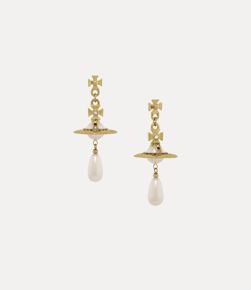 Vivienne Westwood Pearl Drop Earrings in Gold