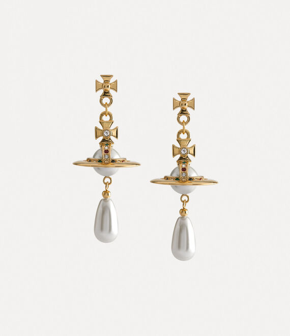 Pearl Drop Earrings in GOLD-PEARL-MULTI | Vivienne Westwood®