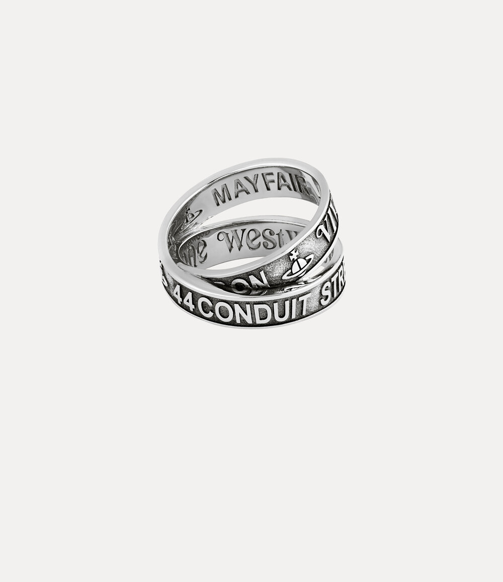 Vivienne Westwood Amos Ring in Platinum, view 3