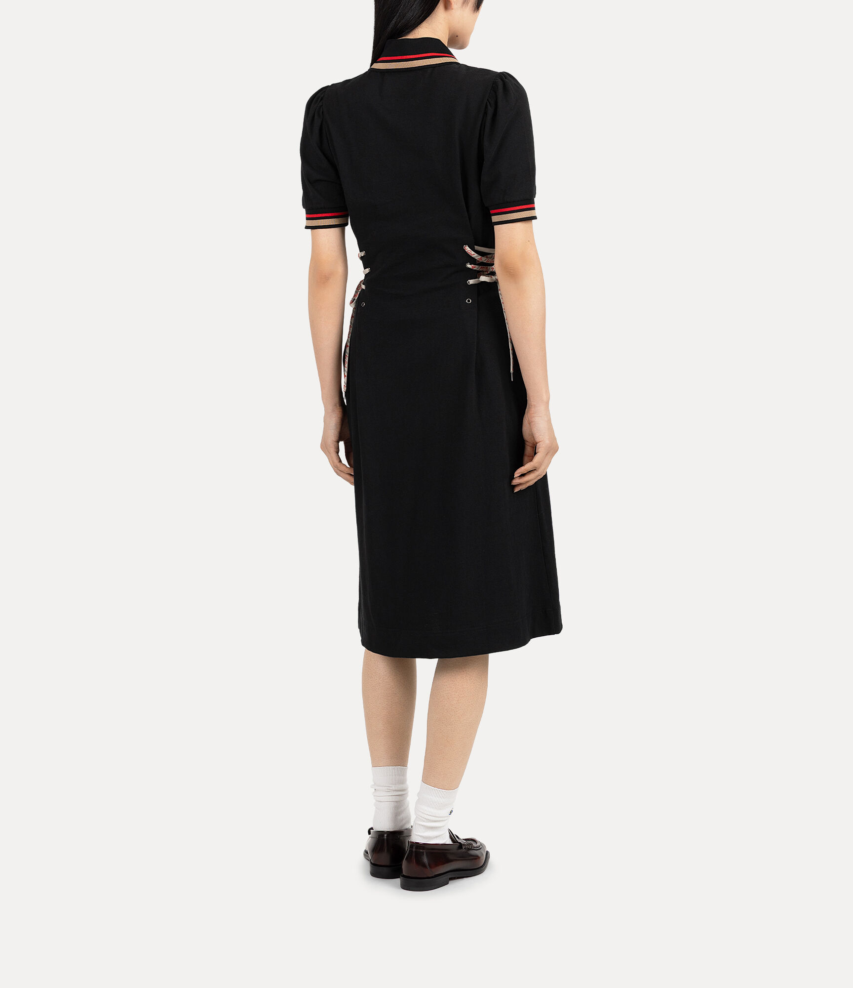 Old Cotton Lace Up ポロドレス - ブラック | Vivienne Westwood®
