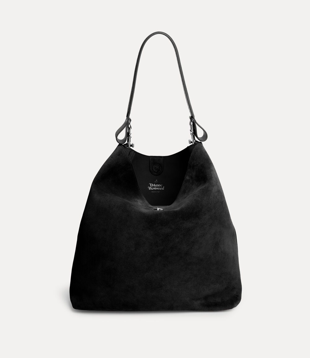 Vivienne Westwood Lottie Large Shoulder Bag in Black, view 4