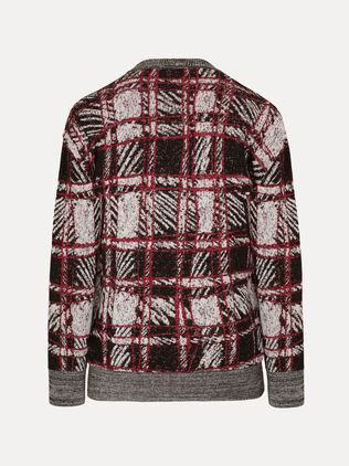Scribble Check Cardigan