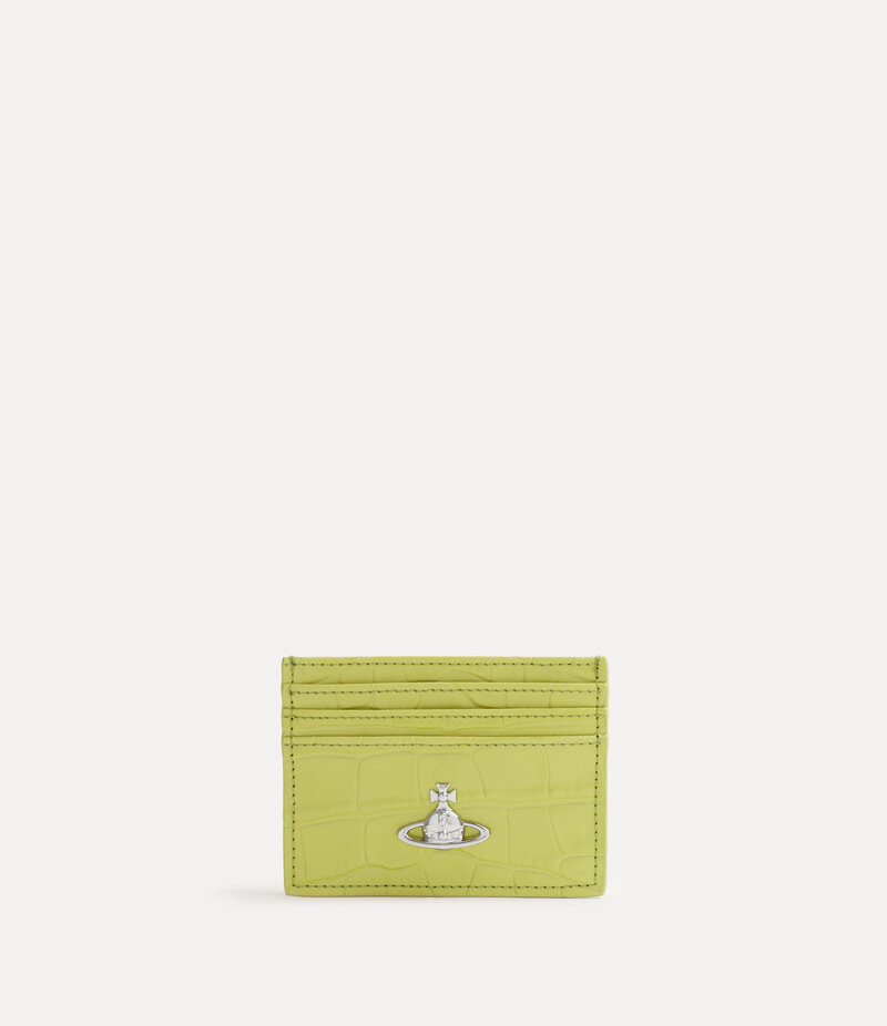 Vivienne Westwood Flat Card Holder in Lime Green